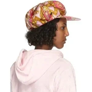 Pink Baroque-Print Teddy Cap from Moschino moschino-pink-teddy-bear-baby-  main image 3